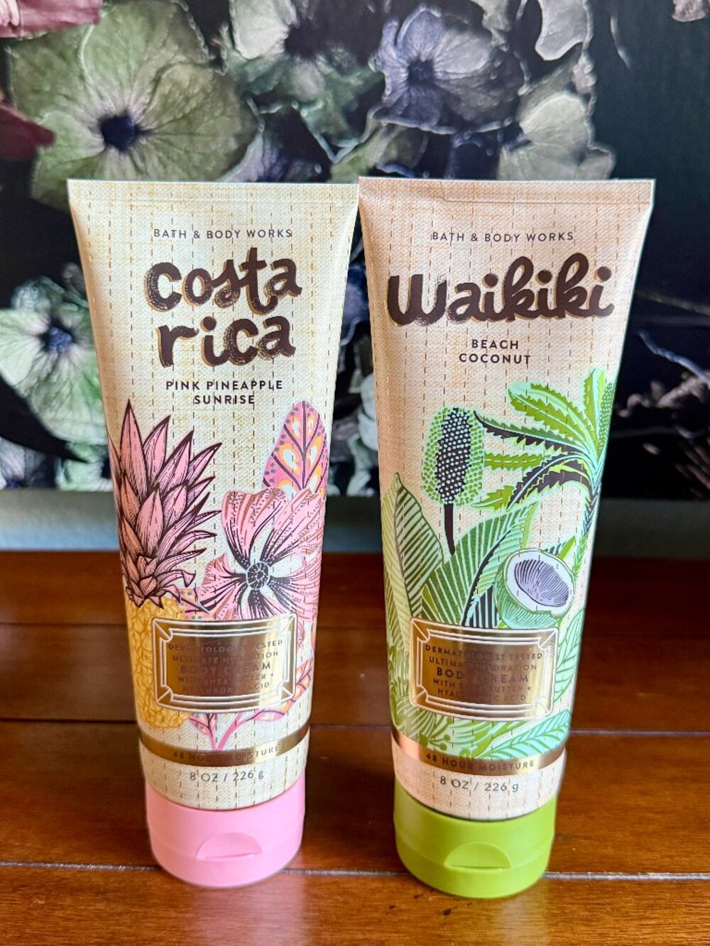 NEW 2-Pc PINK PINEAPPLE SUNRISE & BEACH COCONUT Body Cream Bath & Body Works